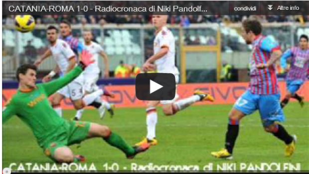 Catania-Roma 1-0 | Telecronaca di Zampa e radiocronaca di Pandolfini | Video