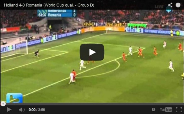 Olanda &#8211; Romania 4-0 | Highlights Qualificazioni Brasile 2014 &#8211; Video Gol (van der Vaart, van Persie, Lens)