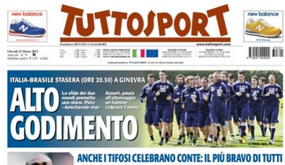 Rassegna stampa 21 marzo 2013: prime pagine di Gazzetta, Corriere e Tuttosport