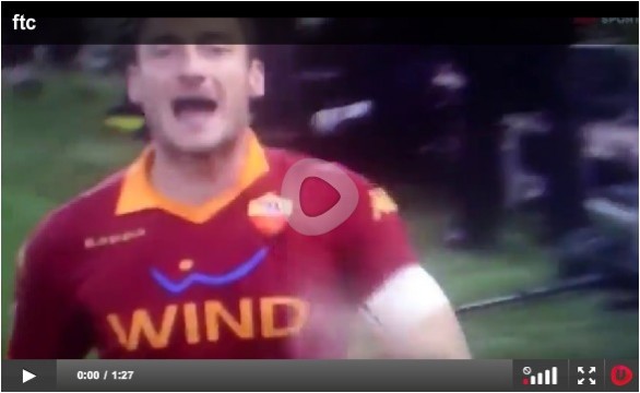 Roma &#8211; Lazio 1-1: il labiale di Totti dopo il gol, ecco cosa ha detto