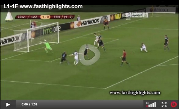 Lazio &#8211; Fenerbahce 1-1 | Highlights Europa League &#8211; Video Gol (Lulic, Caner Erkin)