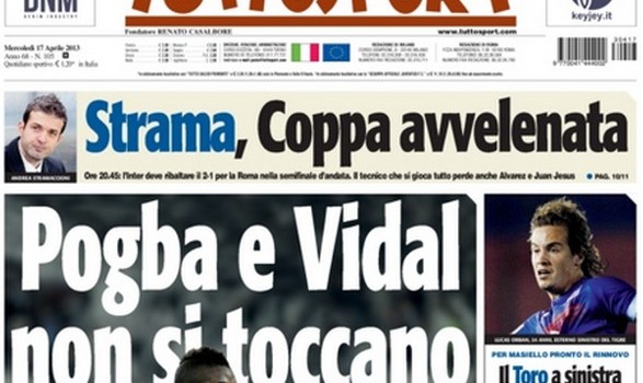 Rassegna stampa 17 aprile 2013: prime pagine di Gazzetta, Corriere e Tuttosport