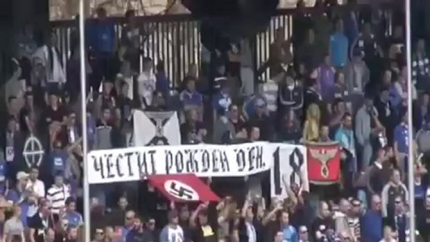 Striscione dei tifosi del Levski Sofia: &#8220;Buon compleanno Hitler!&#8221; | Video
