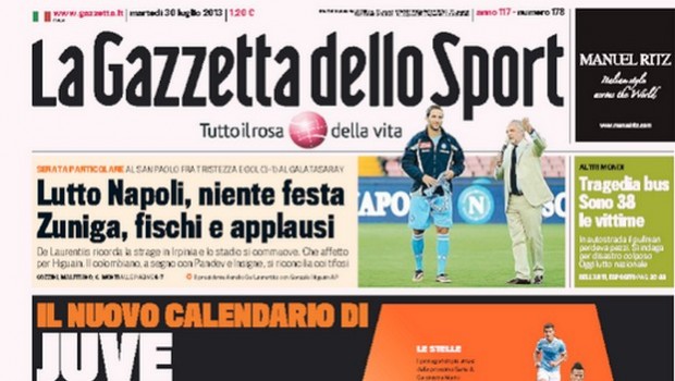 Rassegna stampa 30 luglio 2013: prime pagine di Gazzetta, Corriere e Tuttosport