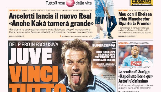 Rassegna stampa 17 agosto 2013: prime pagine di Gazzetta, Corriere e Tuttosport