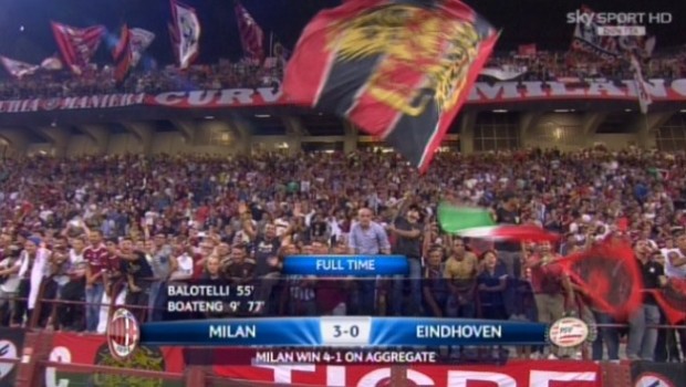 Milan &#8211; Psv 3-0 | preliminari Champions League | Risultato Finale: GOL di Boateng (doppietta) e Balotelli!