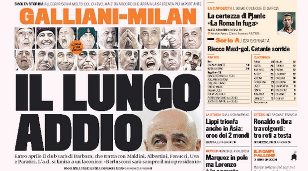 Rassegna stampa 10 novembre 2013: prime pagine di Gazzetta, Corriere e Tuttosport