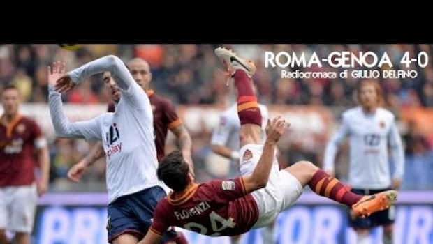 Roma-Genoa 4-0 | Telecronaca di Zampa, radiocronaca Rai | Video