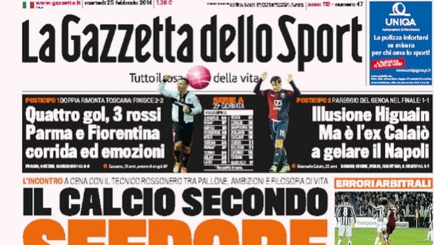 Rassegna stampa 25 febbraio 2014: prime pagine di Gazzetta, Corriere e Tuttosport