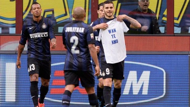 Inter, Icardi dedica gol a Wanda Nara. Mazzarri: &#8220;Avevo detto di non festeggiare&#8221;