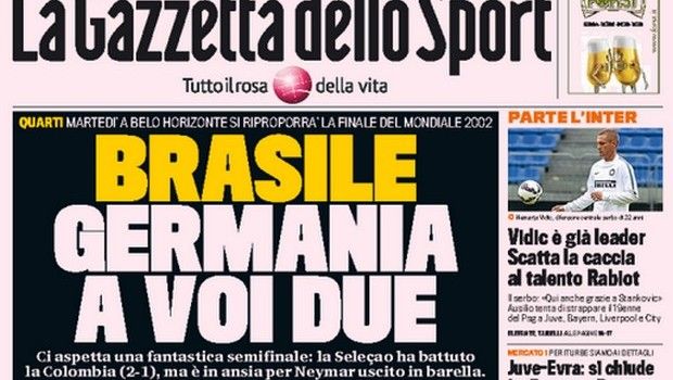 Rassegna stampa 5 luglio 2014: prime pagine di Gazzetta, Corriere e Tuttosport
