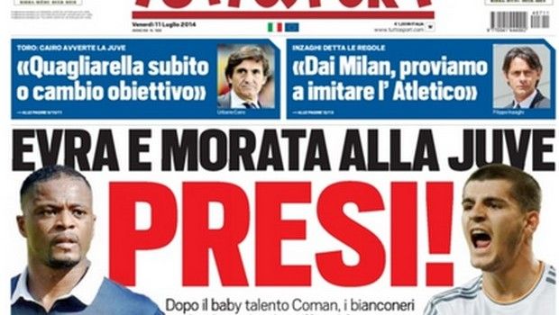 Rassegna stampa 11 luglio 2014: prime pagine di Gazzetta, Corriere e Tuttosport