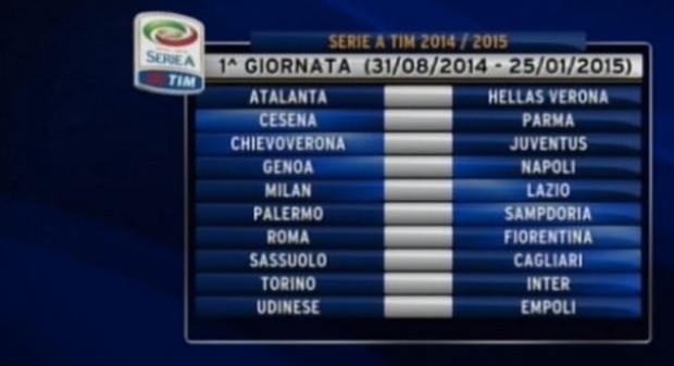 Serie A 2014/2015 | Gli anticipi e i posticipi della prima giornata