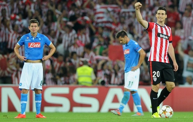 Athletic Bilbao &#8211; Napoli 3-1 (Hamsik, doppietta di Aduriz, Ibai Gomez) | Video Gol | Champions League | Preliminari | 27 agosto 2014