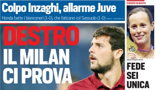 Rassegna stampa 24 agosto 2014: prime pagine Gazzetta, Corriere e Tuttosport