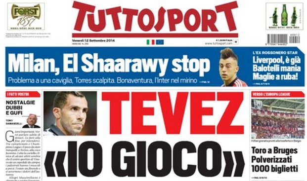 Rassegna stampa 12 settembre 2014: prime pagine Gazzetta, Corriere e Tuttosport