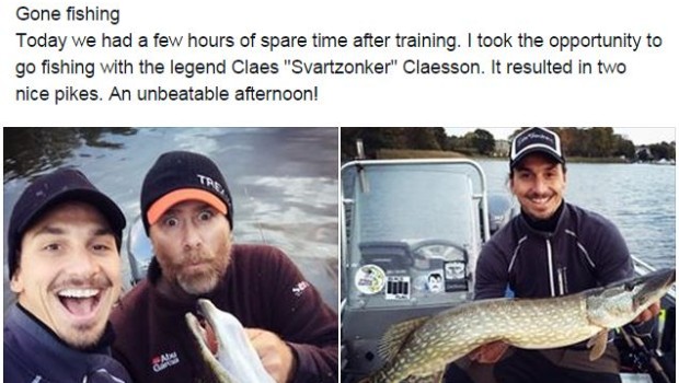 La pesca miracolosa di Zlatan Ibrahimovic nei fiumi svedesi &#8211; Foto