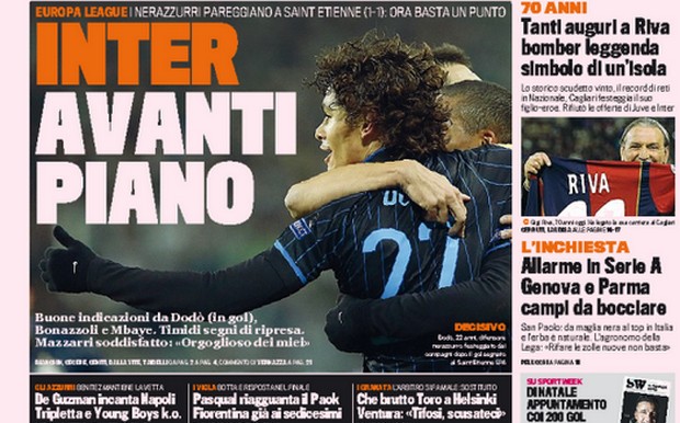 Rassegna stampa 7 novembre 2014: prime pagine Gazzetta, Corriere e Tuttosport