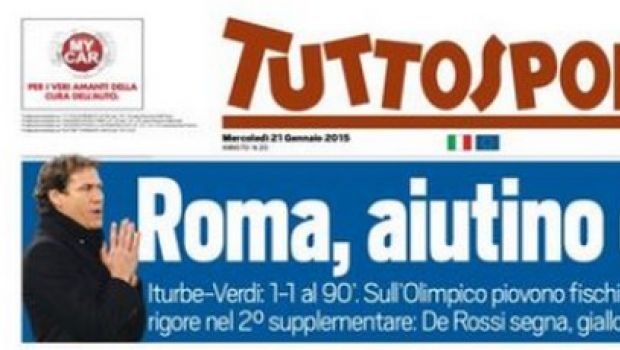 Rassegna stampa 21 gennaio 2015: prime pagine Gazzetta, Corriere e Tuttosport
