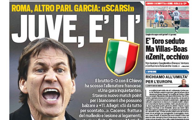 Rassegna stampa 9 marzo 2015: prime pagine Gazzetta, Corriere e Tuttosport
