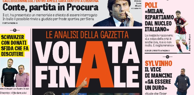 Rassegna stampa 2 aprile 2015: prime pagine Gazzetta, Corriere e Tuttosport