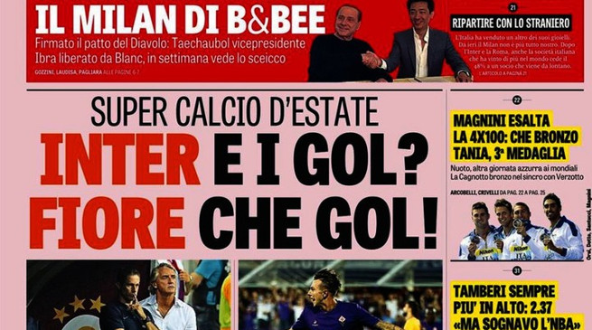 Rassegna stampa 3 agosto 2015: prime pagine Gazzetta, Corriere e Tuttosport