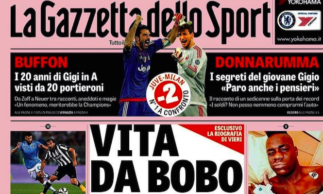 Rassegna stampa 19 novembre 2015: prime pagine Gazzetta, Corriere e Tuttosport