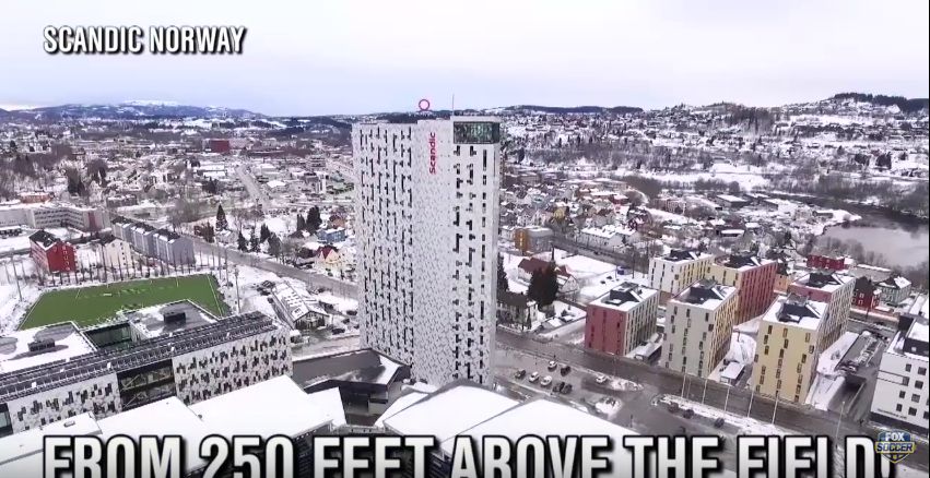 Rosenborg: assist da “vertigini” sul grattacielo (Video)