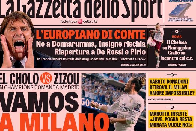 Rassegna stampa 5 maggio 2016: prime pagine Gazzetta, Corriere e Tuttosport