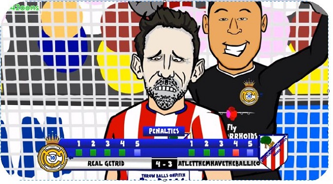 I rigori di Real Madrid &#8211; Atletico Madrid in un video parodia