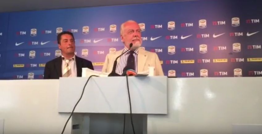 De Laurentiis: &#8220;La Juventus non pagherà la clausola per Higuain&#8221; (Video)