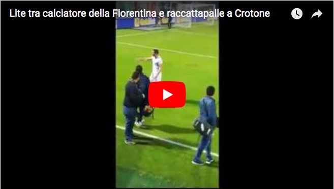Video: lite tra Veretout e un raccattapalle dopo Crotone-Fiorentina