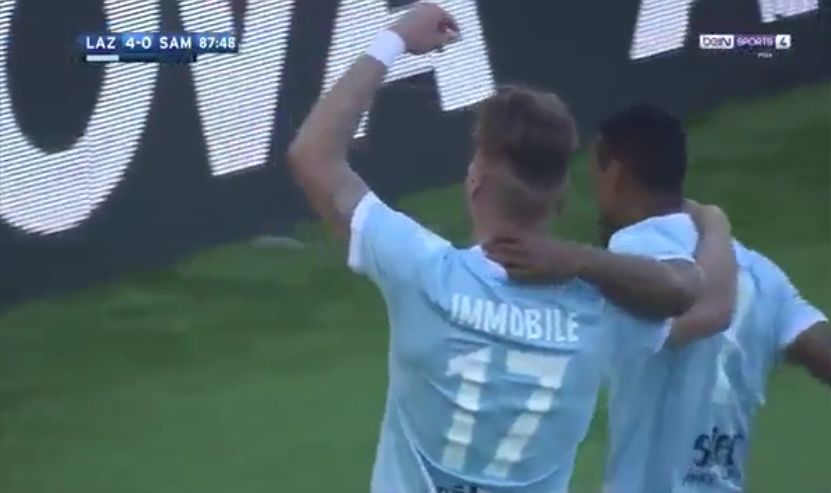 Lazio-Sampdoria 4-0: highlights e video gol (doppietta Immobile)