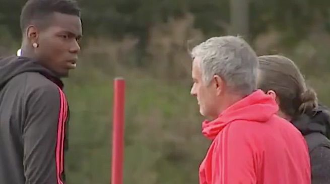 Video: Pogba e Mourinho si guardano in cagnesco in allenamento