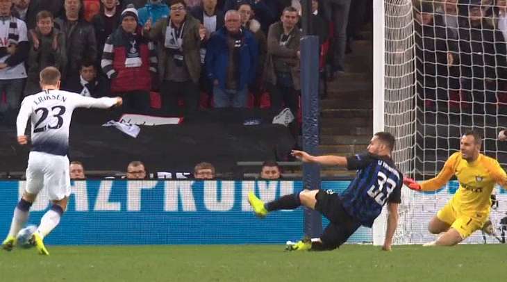 Tottenham-Inter 1-0: il video del gol di Eriksen