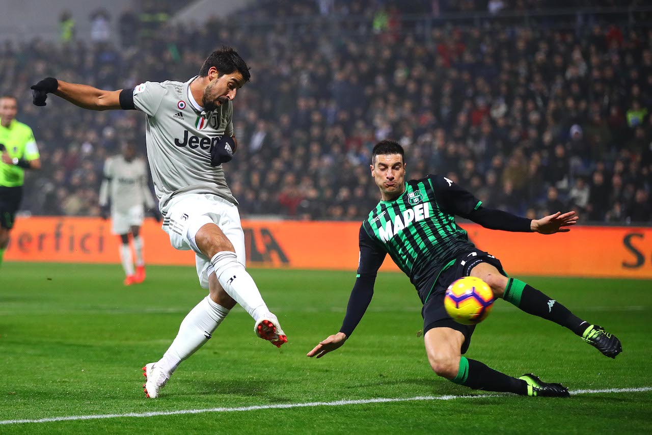 Sassuolo-Juventus 0-3: i gol di Khedira, Ronaldo e Can