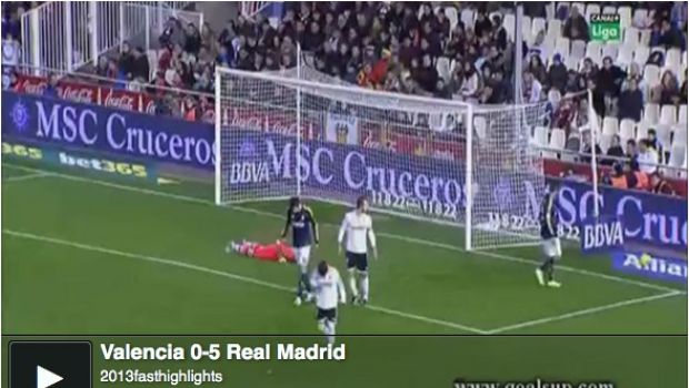 Valencia &#8211; Real Madrid 0-5 | Highlights Liga Spagnola &#8211; Video Gol (Higuain, C.Ronaldo, Di Maria)