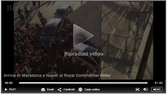 Maradona a Napoli acclamato dalla folla | Tutti i Video e le Foto