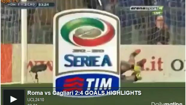 Roma-Cagliari 2-4 | Telecronaca di C. Zampa (&#8220;Anvedi che autogol&#8221;) | Video
