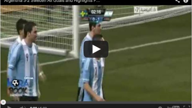 Svezia – Argentina 2-3 | Highlights Amichevole – Video Gol (aut. Lustig, Olsson, Aguero, Higuain, Elm)