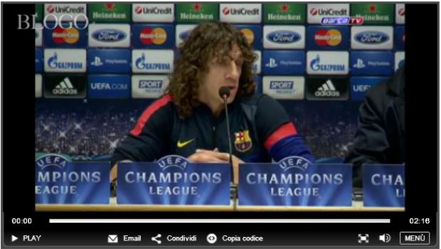 Puyol non si fida del Milan: &#8220;Qui abbiamo sempre sofferto&#8221; | Video conferenza stampa