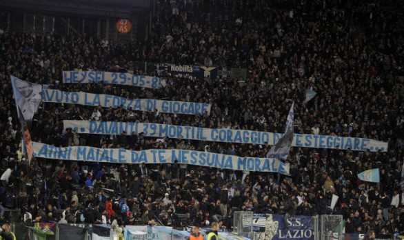 Squalifica Uefa alla Lazio confermata. Striscione della Curva Nord contro Platini