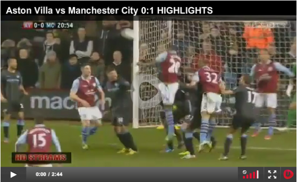 Aston Villa-Manchester City 0-1 (Tevez) | Highlights Premier League | Video Gol