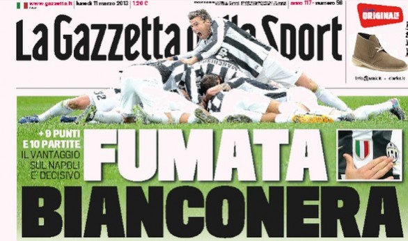 Rassegna stampa 11 marzo 2013: prime pagine di Gazzetta, Corriere e Tuttosport