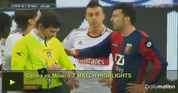 Genoa &#8211; Milan 0-2 | Highlights Serie A &#8211; Video Gol (Pazzini, Balotelli)