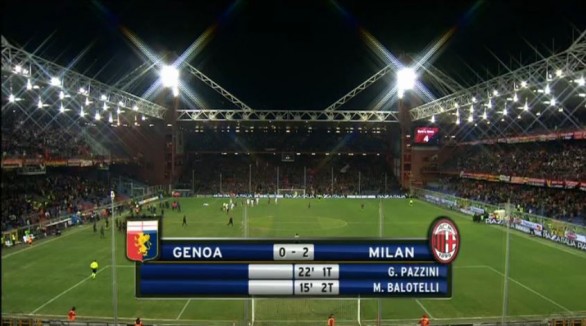 Genoa &#8211; Milan 0-2 | Risultato finale | Pazzini e Balotelli per continuare a inseguire il secondo posto