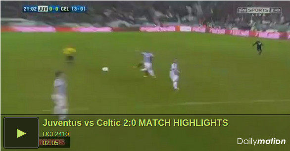 Juventus &#8211; Celtic 2-0 | Highlights Champions League – Video Gol (Matri, Quagliarella)