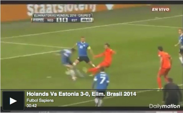 Olanda – Estonia 3-0 | Highlights Qualificazioni Mondiali 2014 – Video Gol (van der Vaart, van Persie, Schaken)