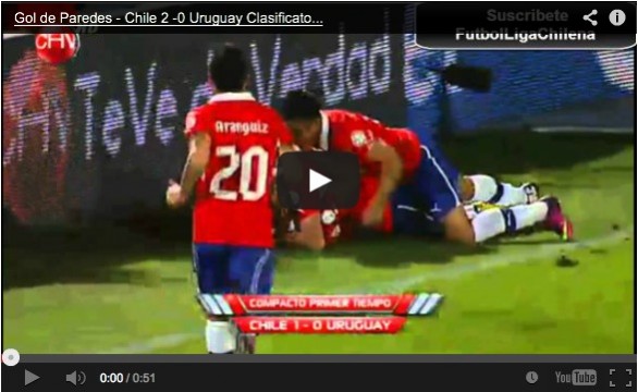 Cile &#8211; Uruguay 2-0 | Highlights Qualificazioni Mondiali 2014 &#8211; Video Gol (Paredes, Edu Vargas)