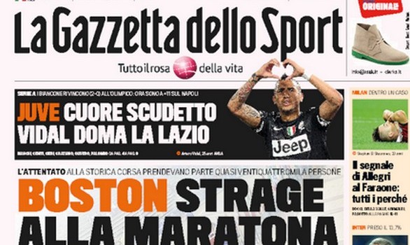 Rassegna stampa 16 aprile 2013: prime pagine di Gazzetta, Corriere e Tuttosport